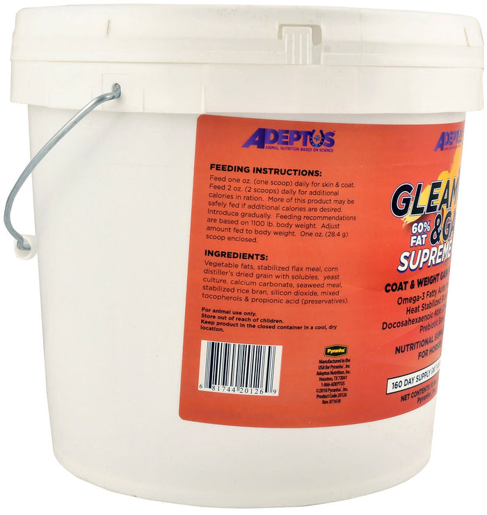 Gleam & Gain Supreme 60 Coat & Weight Gain Supplement for Horses - IYG4 - 10 lb Gleam & Gain® Supreme 60, (160 day supply) - 5