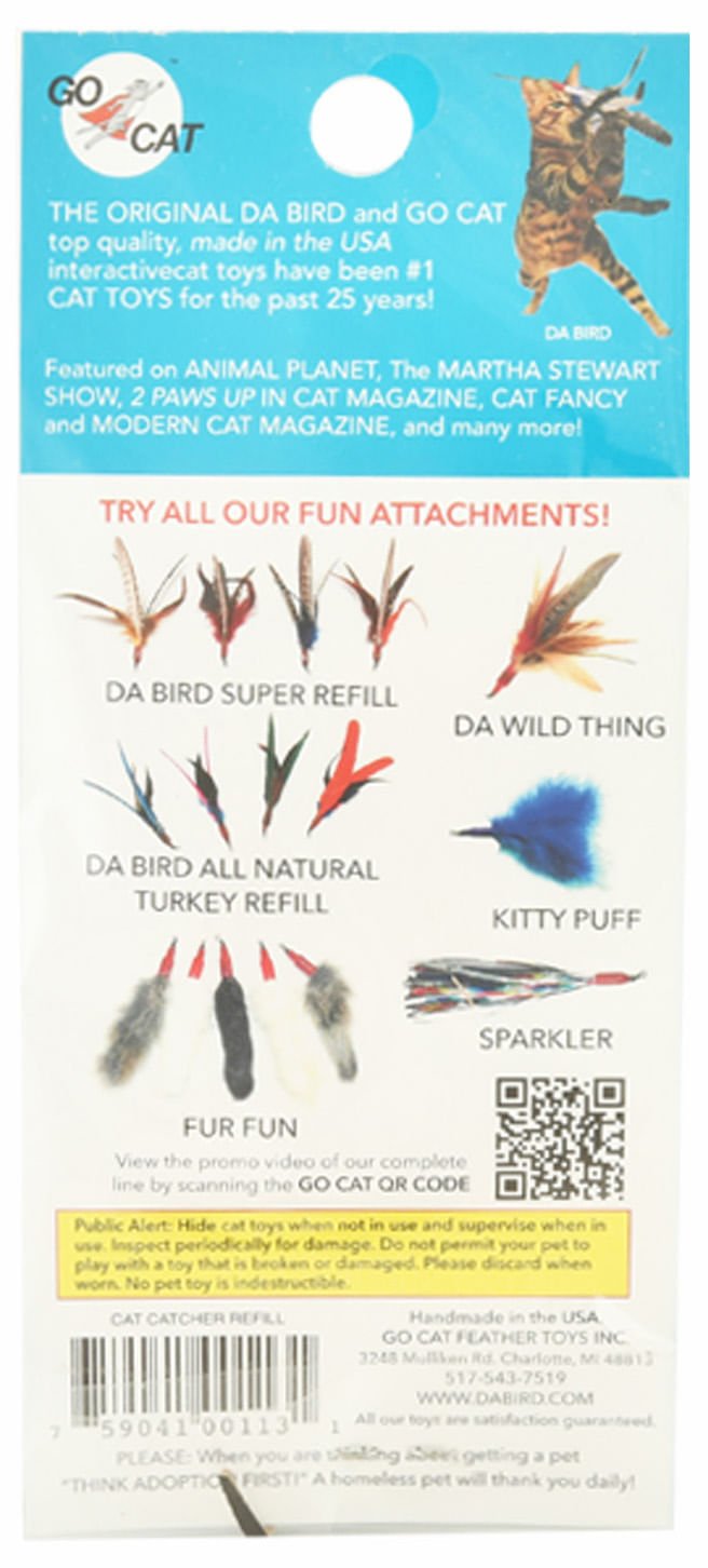 Go Cat Teaser Cat Catcher Wand Toy (& Replacement Mouse) - GCFAC - Teaser Wand & Mouse Toy - 2