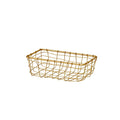 Gold Wire Basket Rectangle S