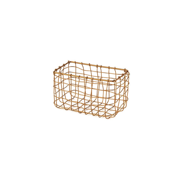 Gold Wire Basket | Rectangle