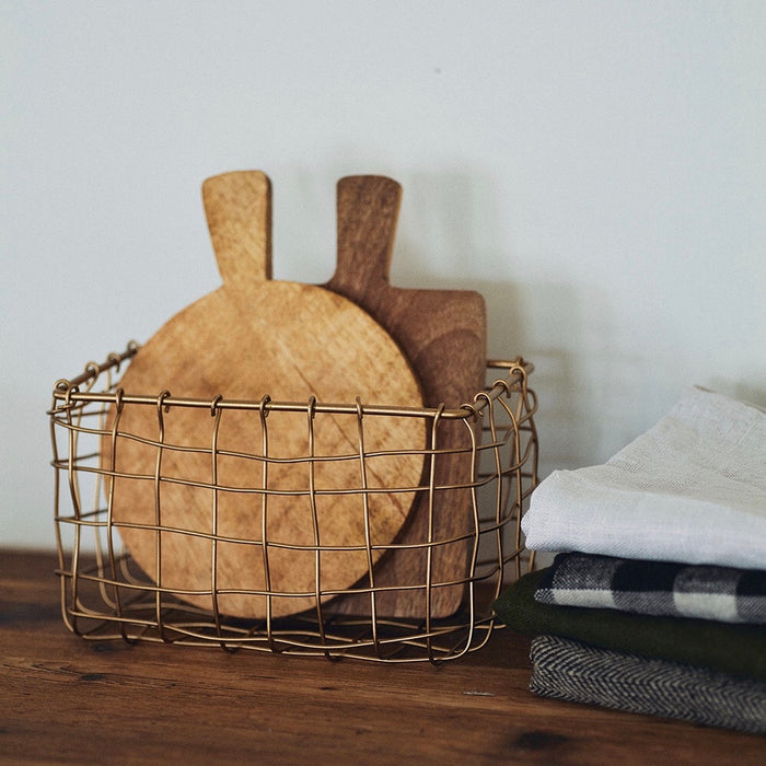 Gold Wire Basket | Rectangle