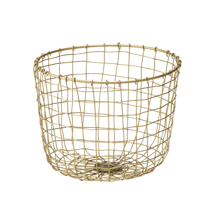 Gold Wire Basket | Round Medium
