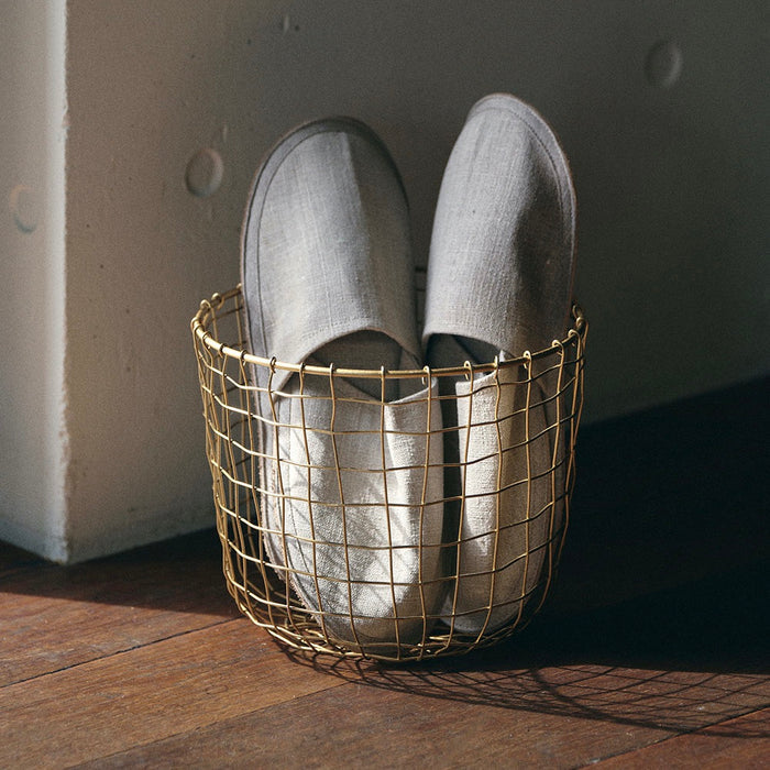 Gold Wire Basket | Round Medium
