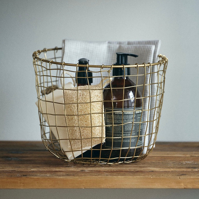 Gold Wire Basket | Round Medium