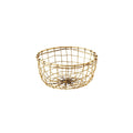 Gold Wire Basket Round Shallow S
