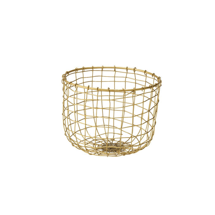Gold Wire Basket | Round Small