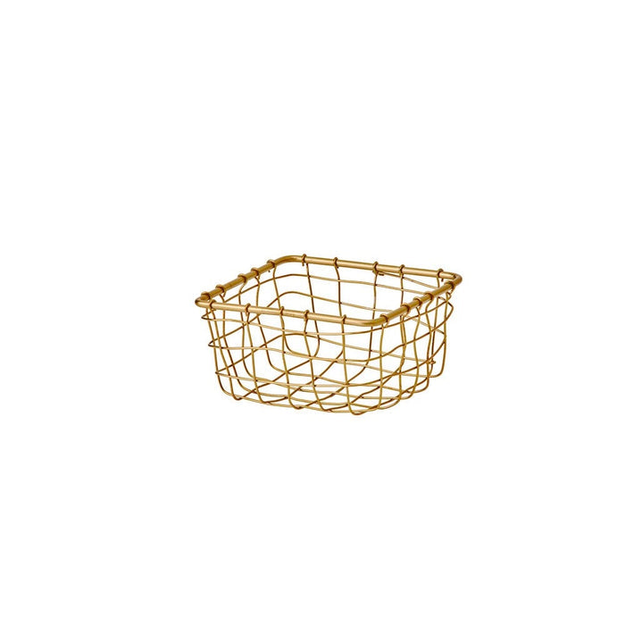 Gold Wire Basket Square S