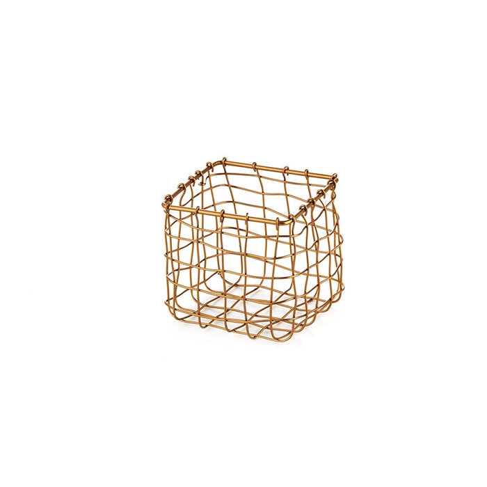 Gold Wire Basket | Square