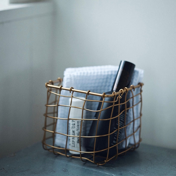 Gold Wire Basket | Square
