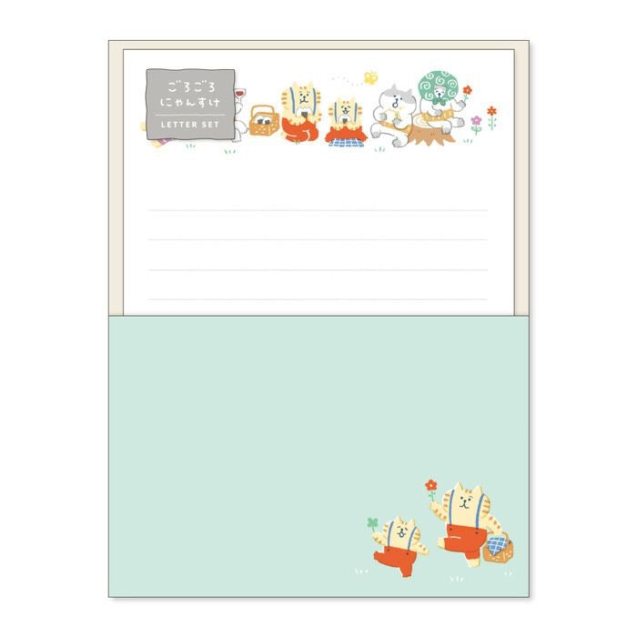 Goro Goro Nyansuke Letter Set - Blue