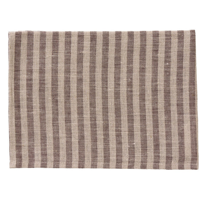 Grey & Oatmeal Stripe (Roman) | Linen Kitchen Cloth