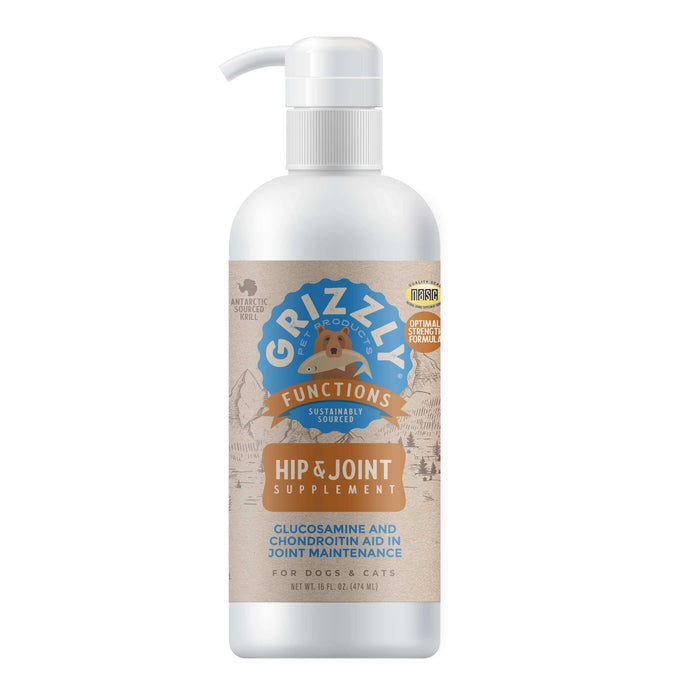 Grizzly Joint Aid - Liquid Hip and Joint Supplement for Dogs and Cats - 2PX7 - 16oz - 1