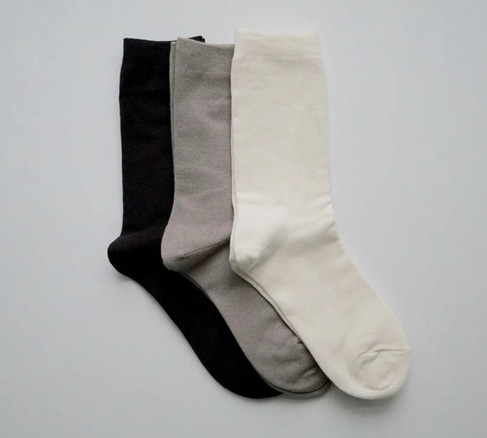 Hakne Silk Cotton Double-Faced Socks | Lapis Lazuli
