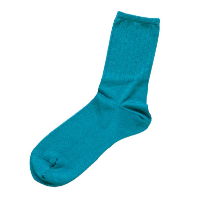 Hakne Silk Cotton Socks | Malachite (2026 Seasonal Color)