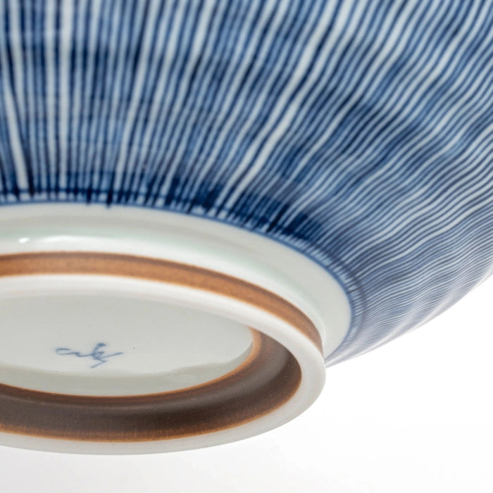 Handmade Indigo Tokusa Shallow Bowl