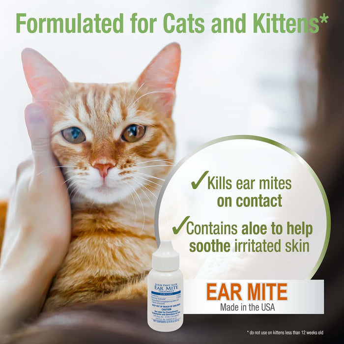 Healthy Promise Aloe Ear Mite Treatment For Cats, 0.75 oz - 39A1T - .75oz - 4