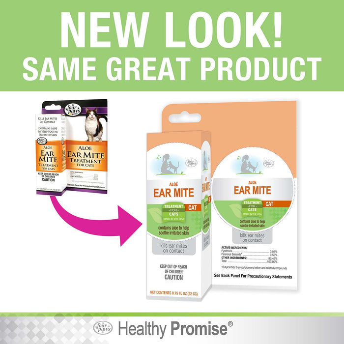 Healthy Promise Aloe Ear Mite Treatment For Cats, 0.75 oz - 39A1T - .75oz - 7