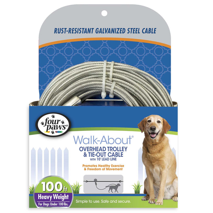 Heavy Weight Dog Trolley Exerciser, Silver - 39WY - 100 ft - 1