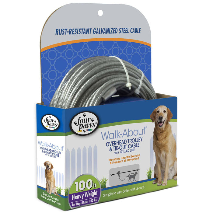 Heavy Weight Dog Trolley Exerciser, Silver - 39WY - 100 ft - 3