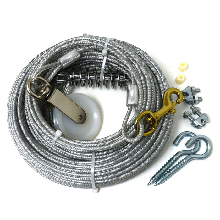 Heavy Weight Dog Trolley Exerciser, Silver - 39WY - 100 ft - 4
