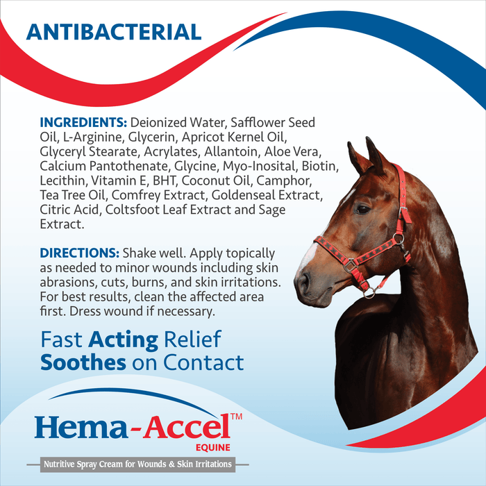Hema - Accel Farm & Ranch All Natural Wound Care Spray, 16 oz - VB1K - 16oz - 4