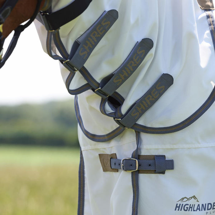 Highlander Plus Sweet - Itch Combo Horse Sheet, 600 Denier - SEP1GQ - White/Teal/Mustard - 69 in - 5
