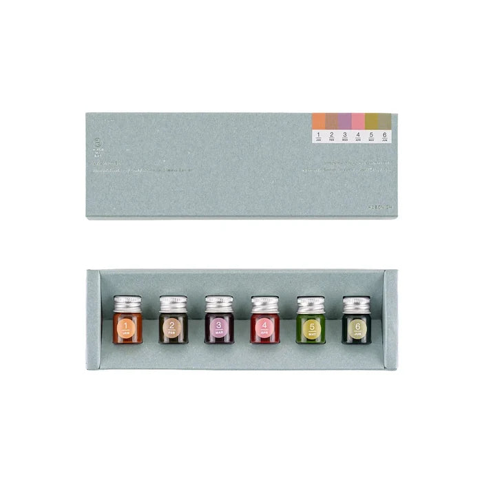 HOBONICHI 2027 | Kakimori x TSKUI no IRO: Mini Ink Bottle Set | (Jan-Jun) AND (Jul-Dec)