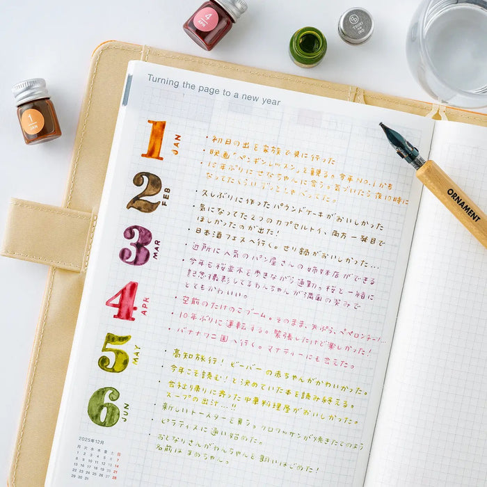 HOBONICHI 2027 | Kakimori x TSKUI no IRO: Mini Ink Bottle Set | (Jan-Jun) AND (Jul-Dec)