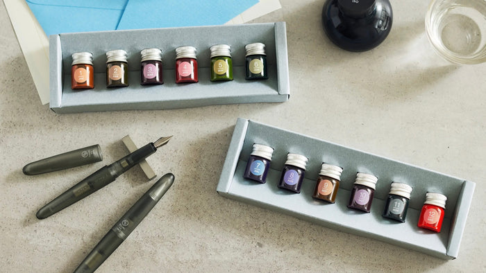 HOBONICHI 2027 | Kakimori x TSKUI no IRO: Mini Ink Bottle Set | (Jan-Jun) AND (Jul-Dec)