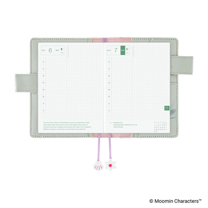HOBONICHI | A6 Original Cover |  Moomin: My Yard (Pale Mint)
