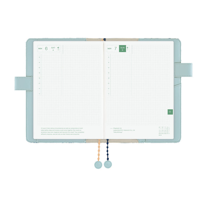 HOBONICHI | Cousin A5 Cover | mina perhonen: felice (Blue)