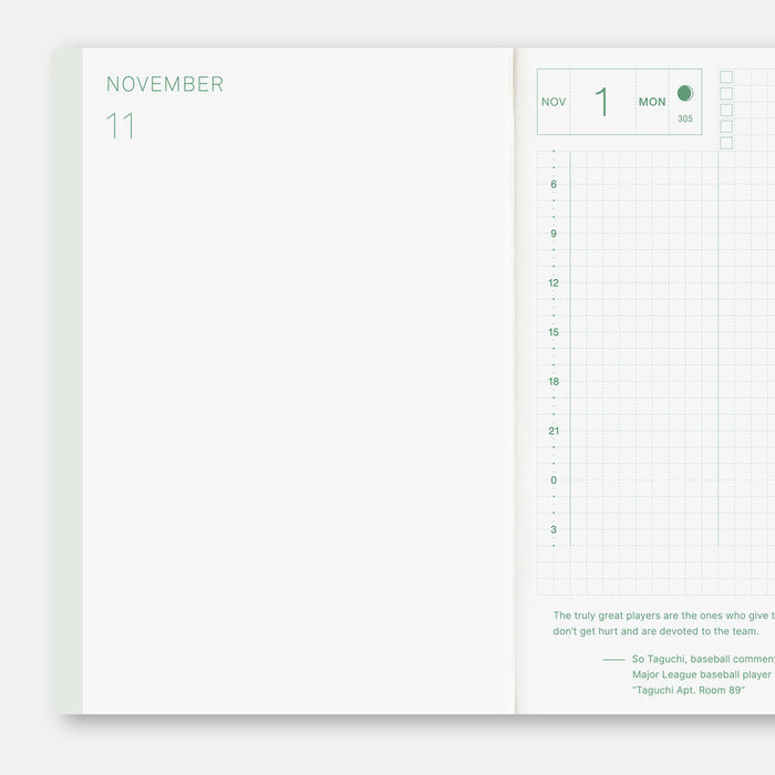 HOBONICHI ORIGINAL BOOK | A6 | Daily, January Start/Mon Start (English)