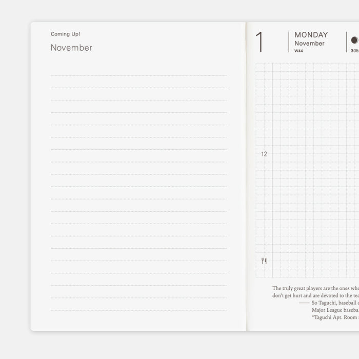 HOBONICHI PLANNER BOOK | A6 | Daily, January Start/Monday Start
