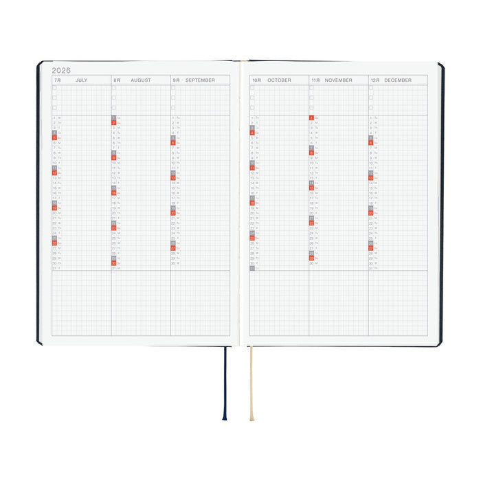HOBONICHI TECHO 2027 | A5 HON | Slash: Navy (English)