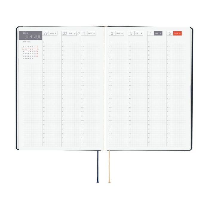 HOBONICHI TECHO 2027 | A6 HON | Slash: Navy (English)