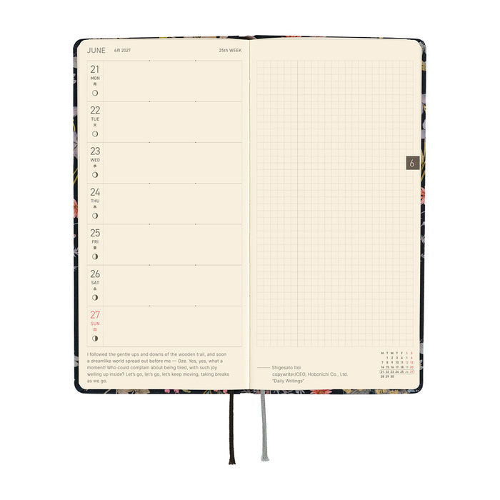 HOBONICHI TECHO 2027 | WEEKS | Liberty Fabrics : Floral Remedy