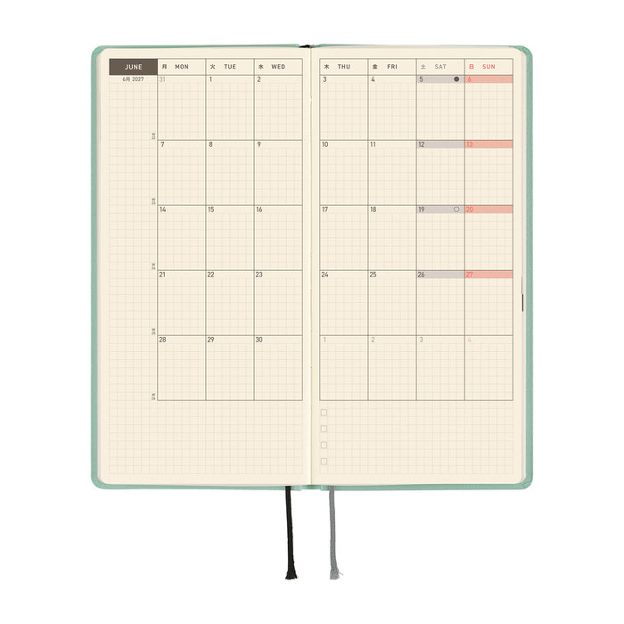 HOBONICHI TECHO 2027 | WEEKS | Paper Series: Frosty Jade