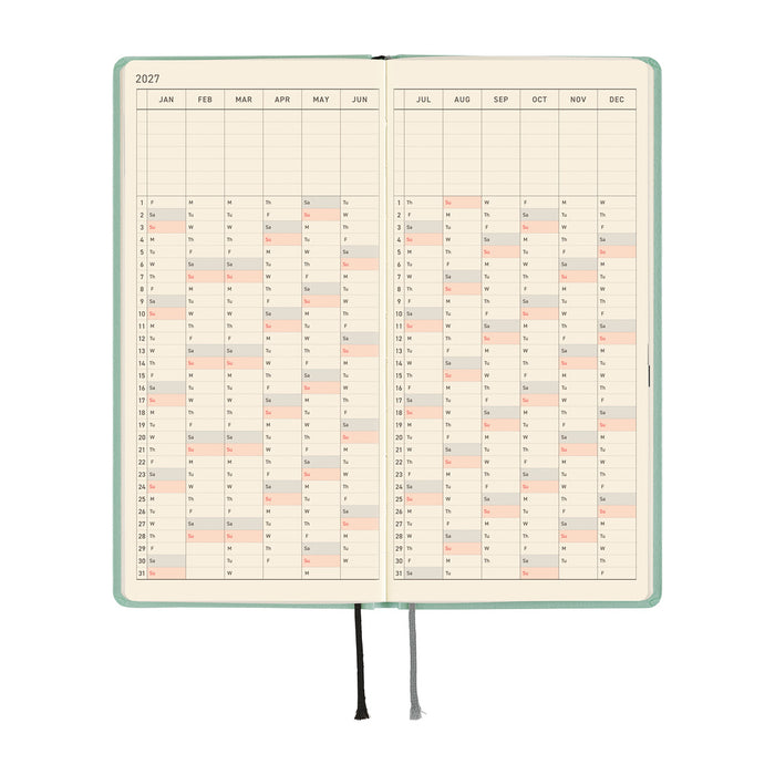 HOBONICHI TECHO 2027 | WEEKS | Paper Series: Frosty Jade