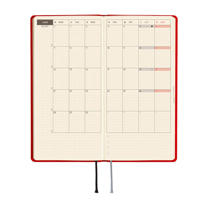 HOBONICHI TECHO 2027 | WEEKS | Poppy Red