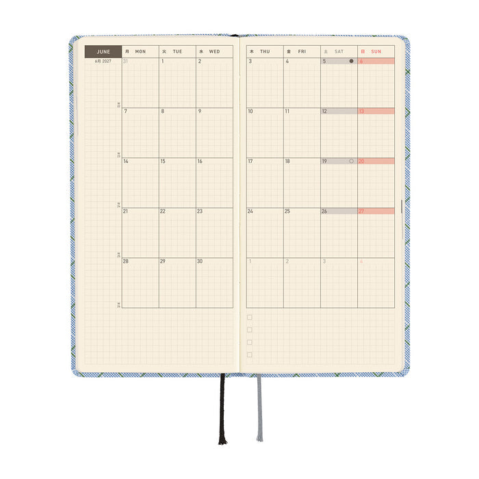 HOBONICHI TECHO 2027 | WEEKS |Shirt Fabrics: Graph Plaid