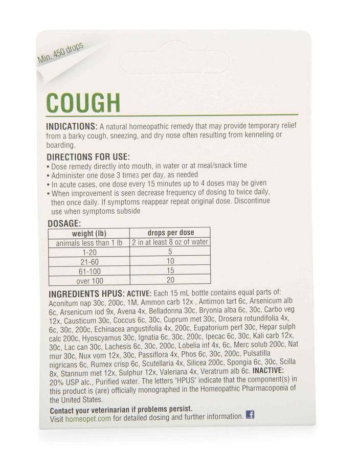 HomeoPet Cough Remedy for Pets, 15 mL - NVB1 - 2