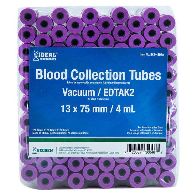 DUPLICATE - NE2U - Ideal Blood Collection Vacuum Tubes, Lavender, 4mL, 100 ct - NE2U-DUPE - 1