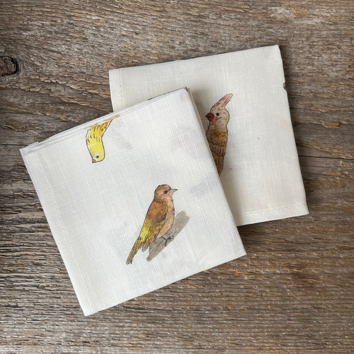 Linen Handkerchief - Isabelle Boinot Birds