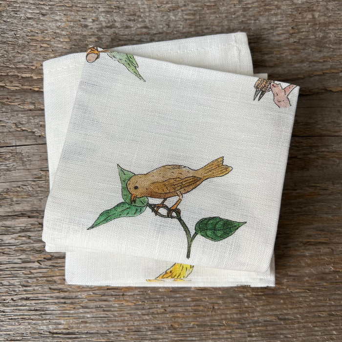 Linen Handkerchief - Isabelle Boinot Birds