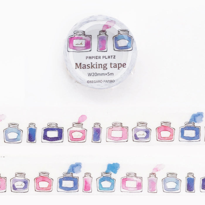 Ink Bottle Washi Tape w Foil by Regaro Papiro