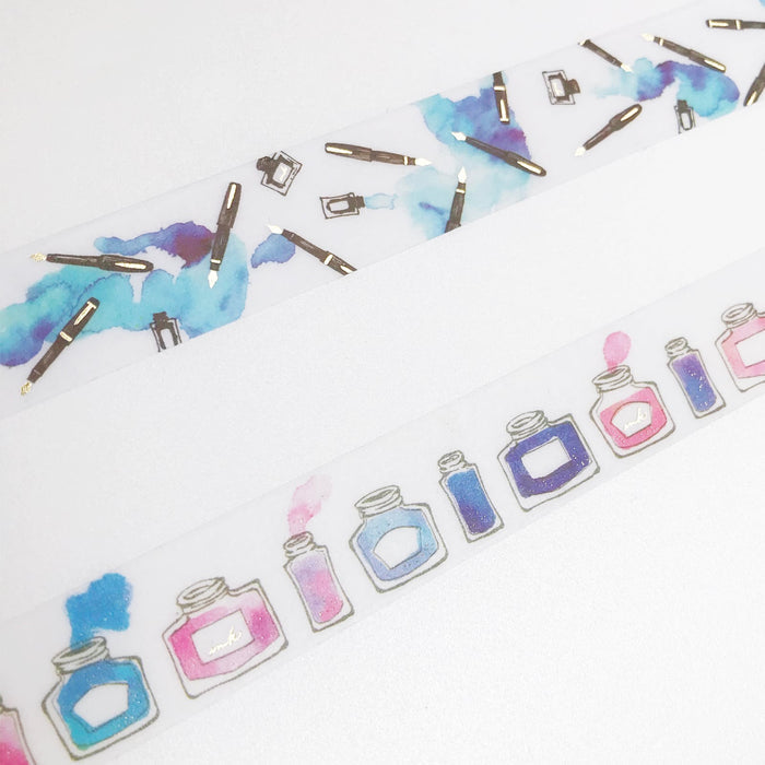 Ink Bottle Washi Tape w Foil by Regaro Papiro