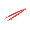 Wiha 75302 Insulated Tweezers Angled Fine 6"