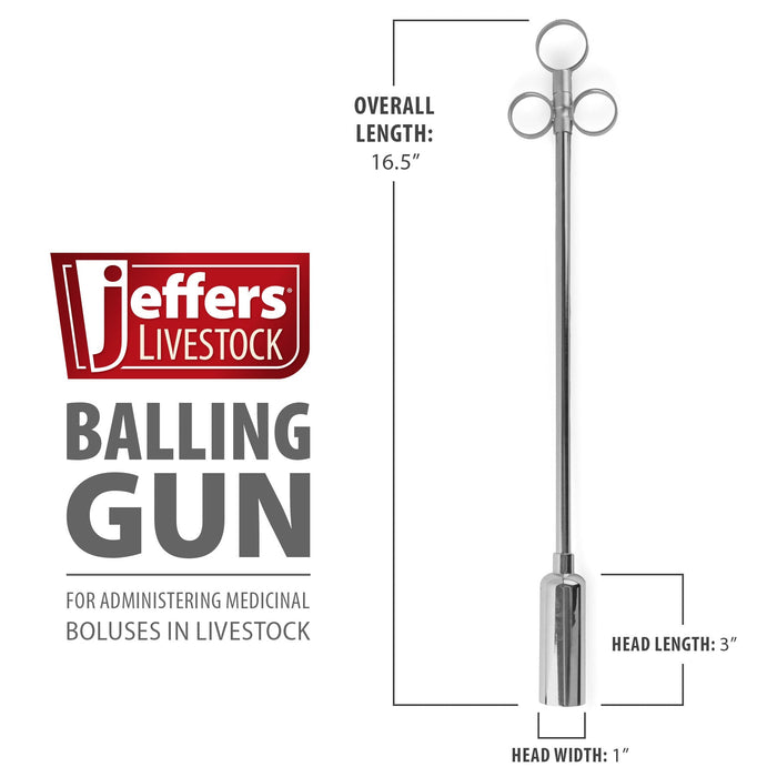 Jeffers Balling Gun with Metal Head - JIB2 - 2