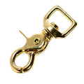 Jeffers Brass Trigger Snap with Square Swivel Eye - IAAF - 5/8" x 2 - 1/2" - Single - 1