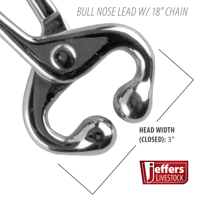 Jeffers Bull Nose Lead (Cow Nose Pliers) with Chain - JIL2 - Bull Lead With Chain - 3